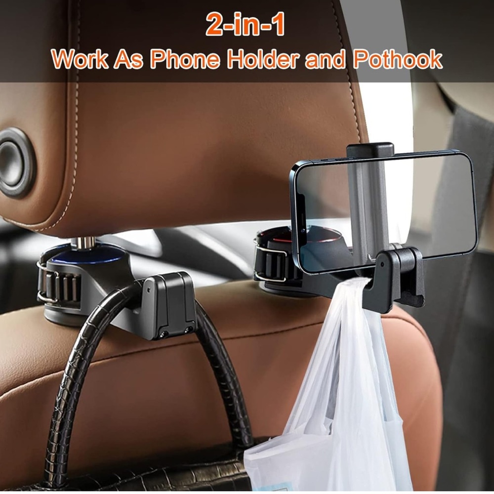 Car Hooks For Purses,Bags & phones 2 Packs，